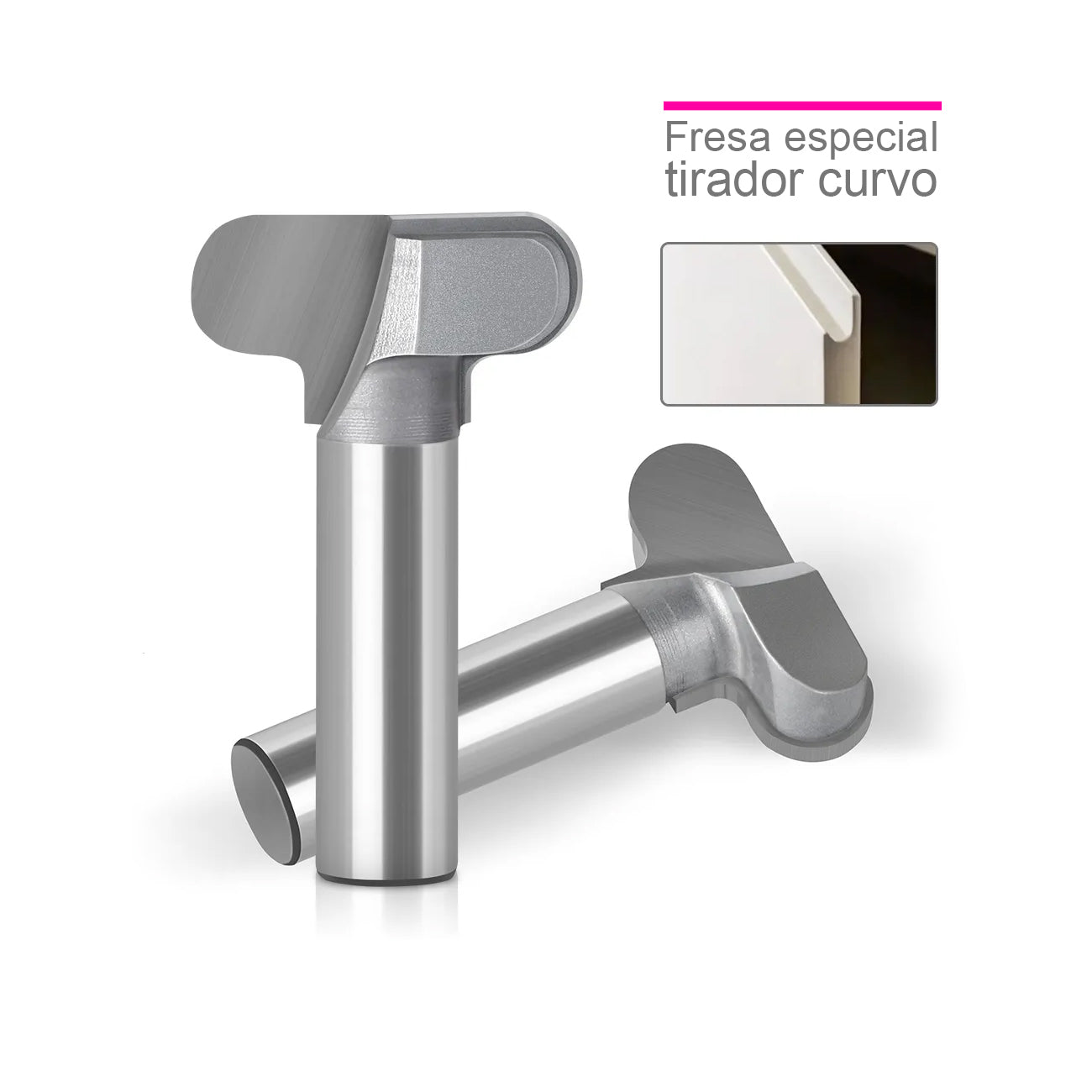 Fresa Moldura Tirador Curvo 1/2x35mm