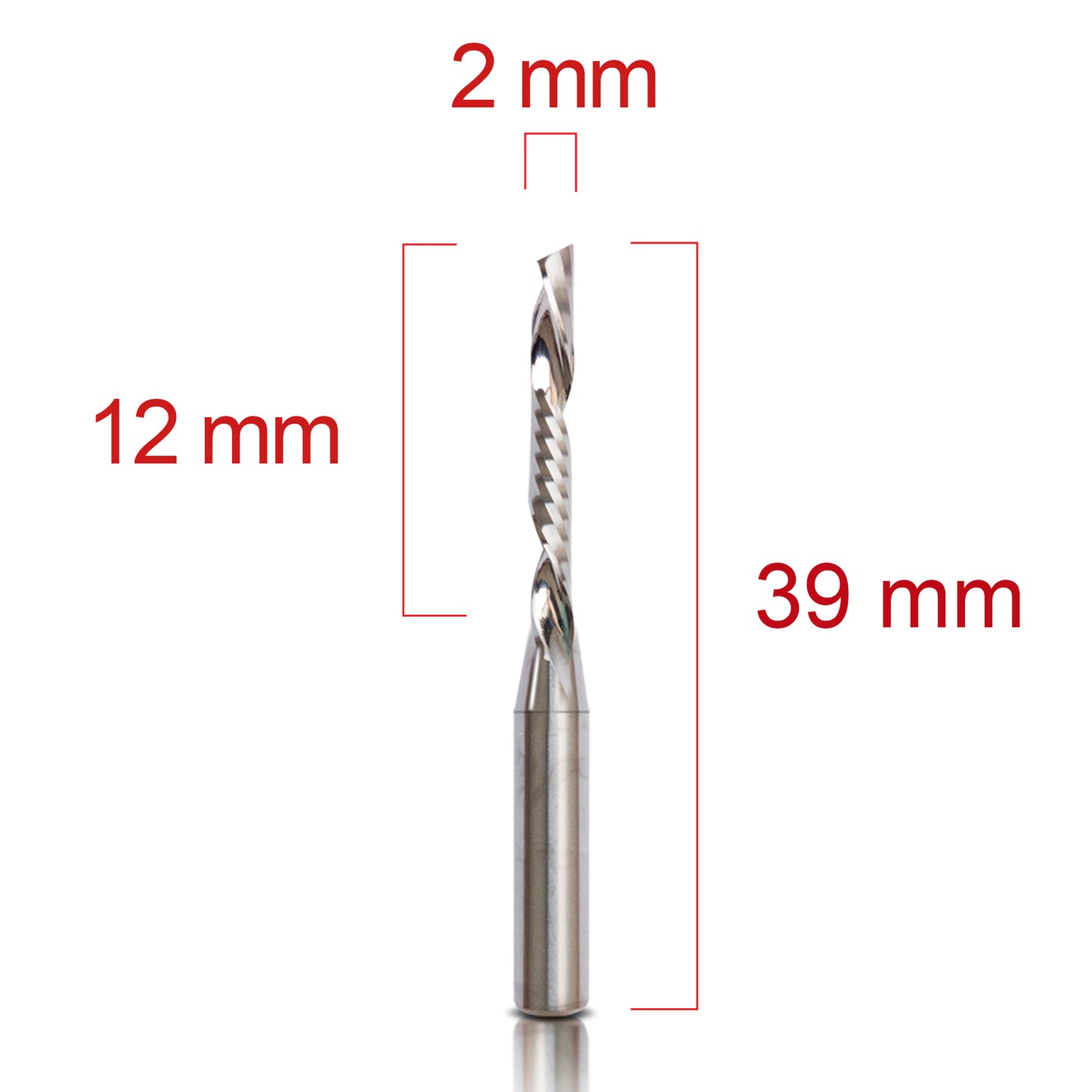 Fresa helicoidal Downcut 2x12mm