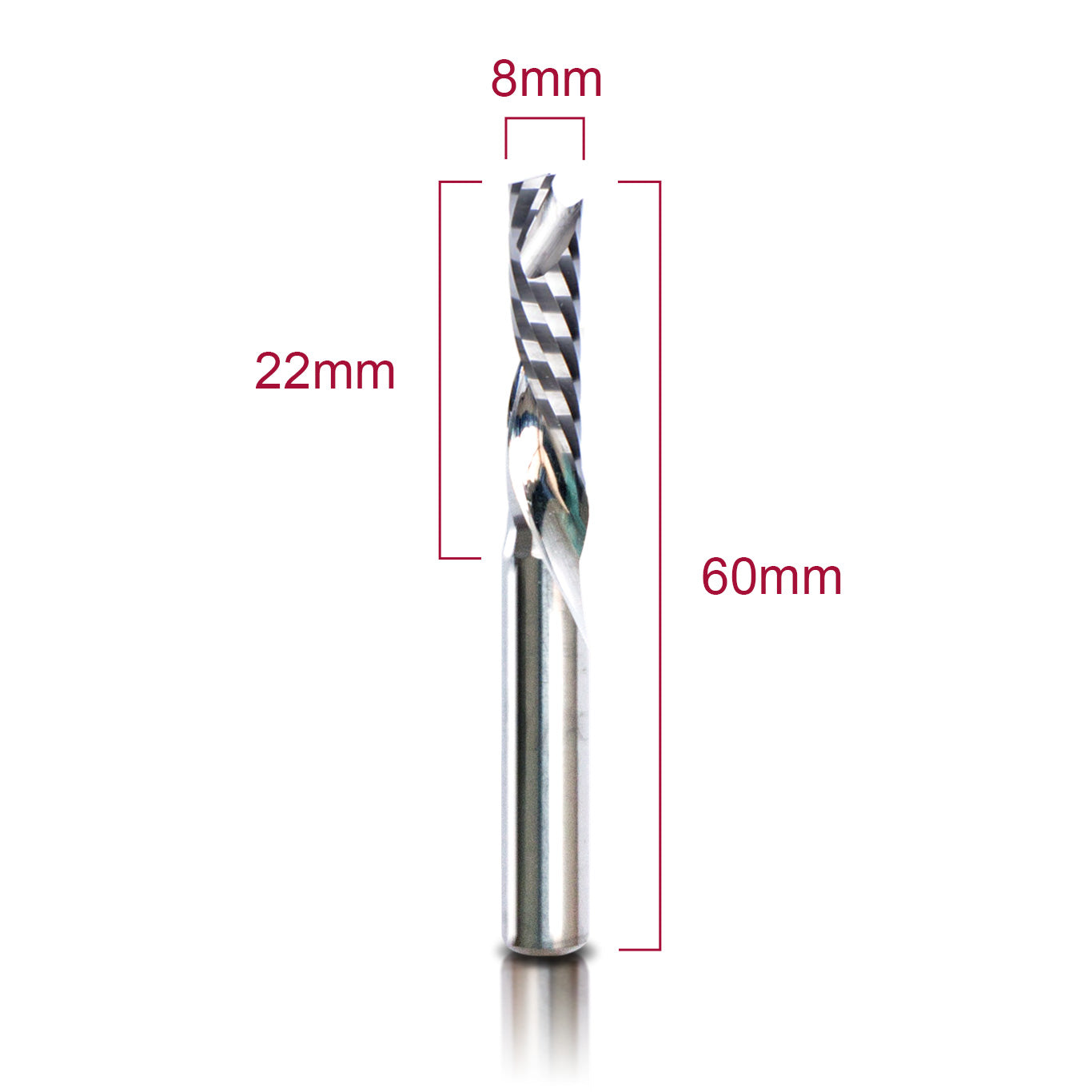 Fresa compresión 8x22mm