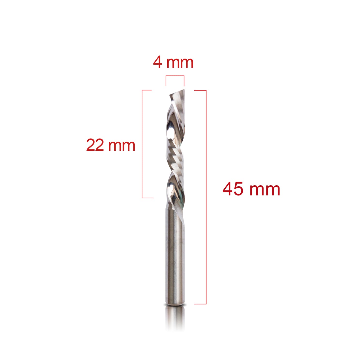 Fresa helicoidal Downcut 4x22mm